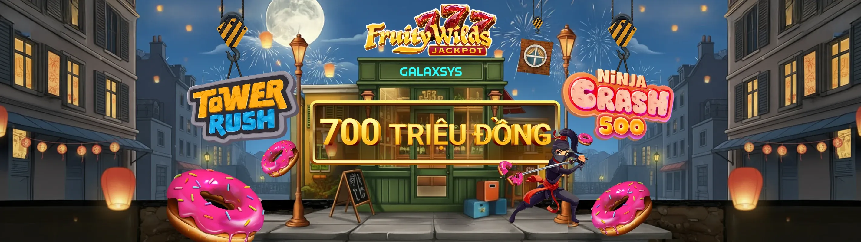 Hình ảnh Nổ Hũ với các biểu tượng may mắn và jackpot lớn